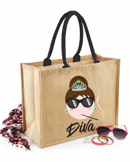 borsa da mare con stampa diva 1 - Borsa con stampa: un regalo originale per ogni donna